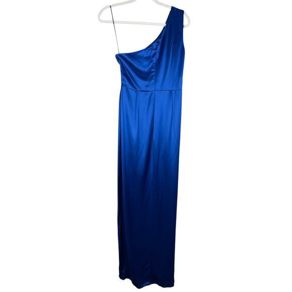 Sau Lee Preston Gown Maxi Dress Satin Formal Classy Party Gala Prom Hoco Blue 8 - Picture 8 of 10